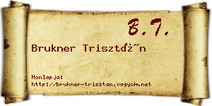 Brukner Trisztán névjegykártya